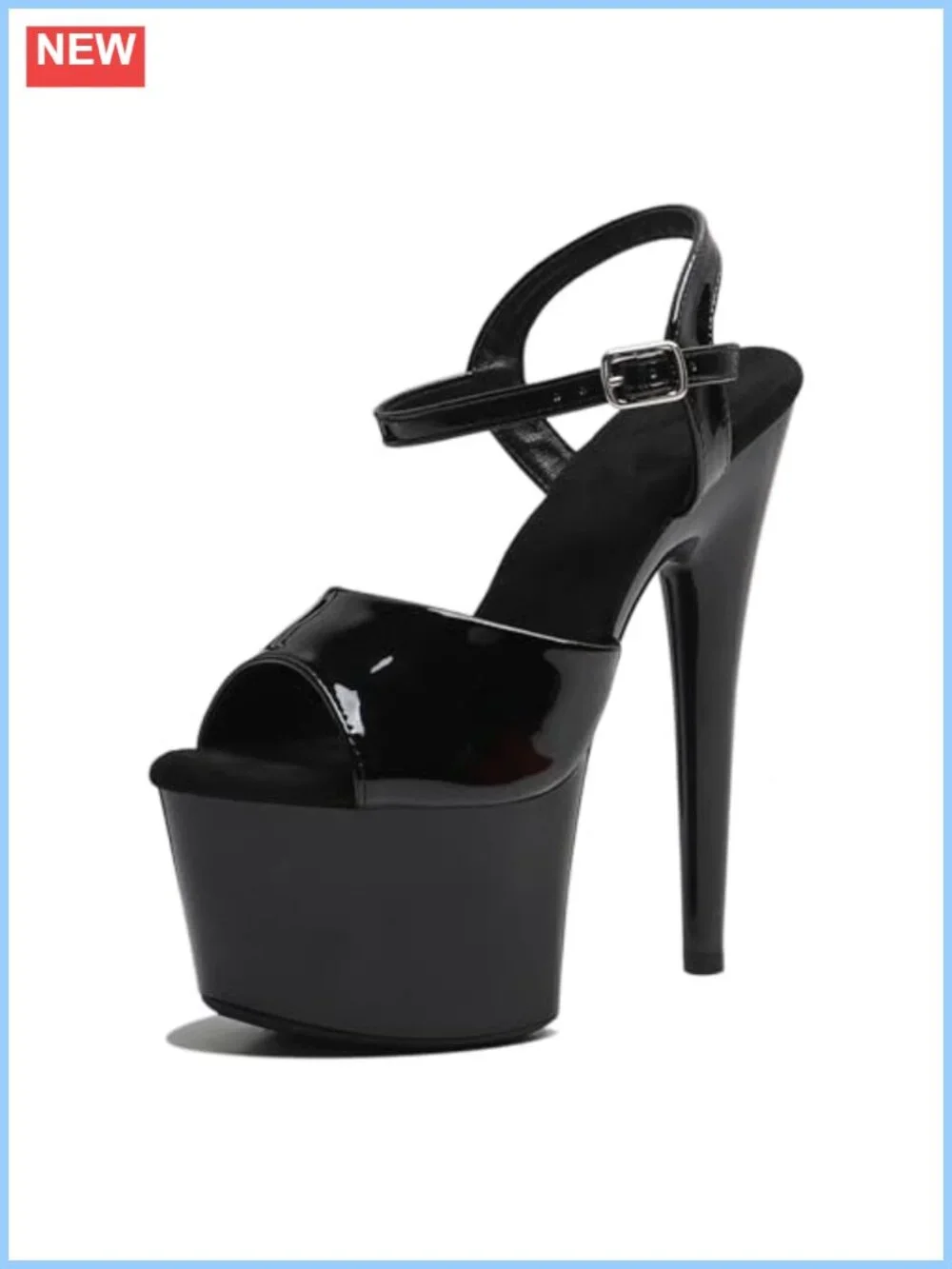 7in Platform Heels Ankle Strap Stiletto Pole Dancing Shoes Exotic Dancer 17cm